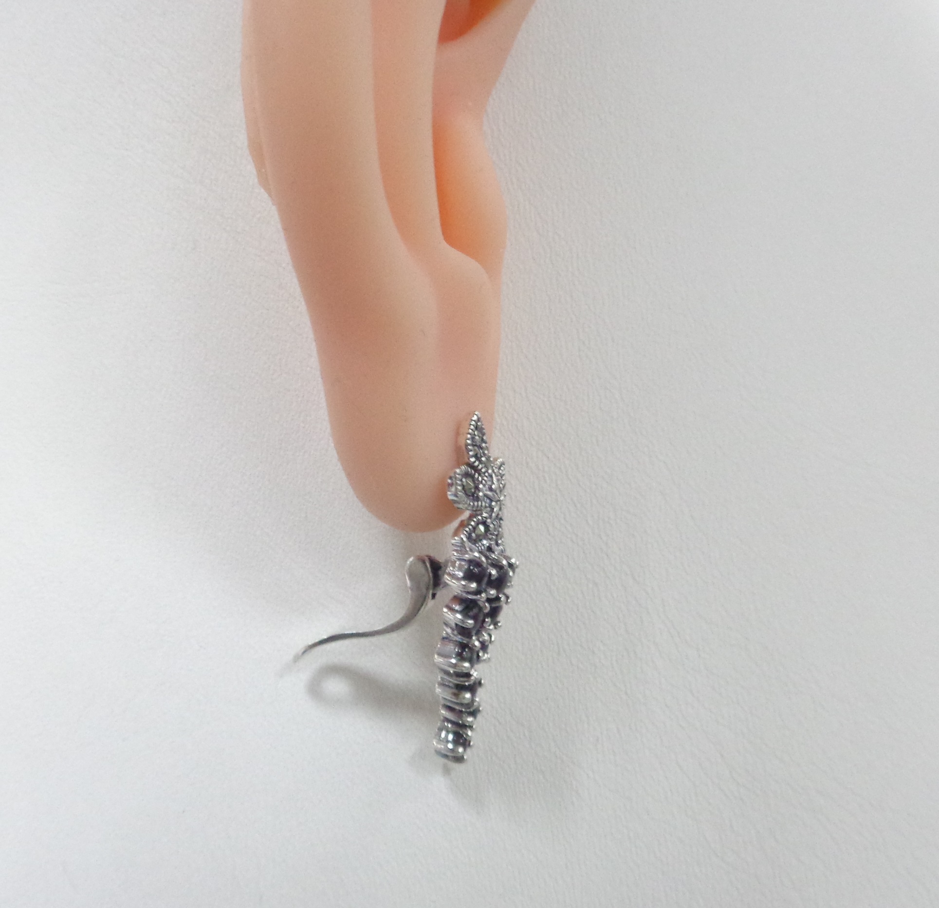 Серебряные серьги с перламутром Абалон "Виноград"